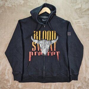 Under Armour Project Rock Logo Hoodie Loose Fit Full Zip Sweatshirt Mens Size XL